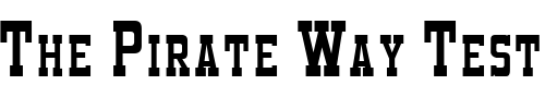 Font : Funland-Park-Small-Caps-JL Custom Text : The Pirate Way Test your own text here Click to download or to view this font on a tshirt that can be custom printed in Bali