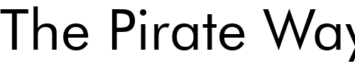 Font : Futura-Bk-BT-Book Custom Text : The Pirate Way Test your own text here Click to download or to view this font on a tshirt that can be custom printed in Bali