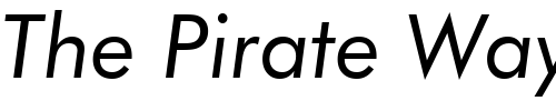 Font : Futura-Bk-BT-Book-Italic Custom Text : The Pirate Way Test your own text here Click to download or to view this font on a tshirt that can be custom printed in Bali