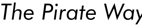 Font : Futura-Book-Italic-BT Custom Text : The Pirate Way Test your own text here Click to download or to view this font on a tshirt that can be custom printed in Bali
