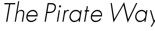 Font : Futura-ICG-Light-Oblique Custom Text : The Pirate Way Test your own text here Click to download or to view this font on a tshirt that can be custom printed in Bali