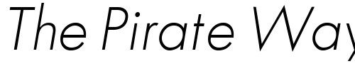 Font : Futura-ICG-LightOblique Custom Text : The Pirate Way Test your own text here Click to download or to view this font on a tshirt that can be custom printed in Bali