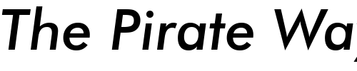 Font : Futura-Md-BT-Medium-Italic Custom Text : The Pirate Way Test your own text here Click to download or to view this font on a tshirt that can be custom printed in Bali