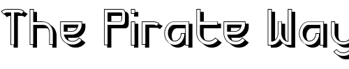 Font : Futurex-Deco Custom Text : The Pirate Way Test your own text here Click to download or to view this font on a tshirt that can be custom printed in Bali