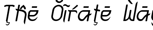 Font : FuturexVariationSwishExtrasOblique Custom Text : The Pirate Way Test your own text here Click to download or to view this font on a tshirt that can be custom printed in Bali