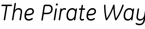 Font : GE-Inspira-Italic Custom Text : The Pirate Way Test your own text here Click to download or to view this font on a tshirt that can be custom printed in Bali