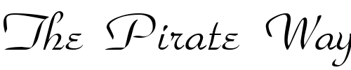 Font : GE-ParkScript Custom Text : The Pirate Way Test your own text here Click to download or to view this font on a tshirt that can be custom printed in Bali