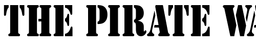 Font : GI-Stencil-Condensed-Normal Custom Text : The Pirate Way Test your own text here Click to download or to view this font on a tshirt that can be custom printed in Bali