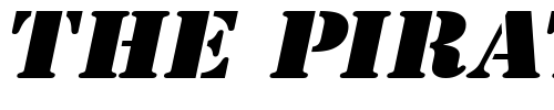 Font : GI-Stencil-Extended-Italic Custom Text : The Pirate Way Test your own text here Click to download or to view this font on a tshirt that can be custom printed in Bali