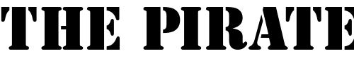 Font : GI-Stencil-Normal Custom Text : The Pirate Way Test your own text here Click to download or to view this font on a tshirt that can be custom printed in Bali
