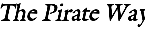 Font : Galant-BoldItalic Custom Text : The Pirate Way Test your own text here Click to download or to view this font on a tshirt that can be custom printed in Bali