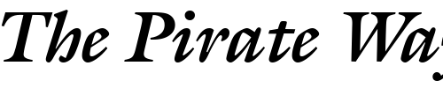 Font : Galliard-Bold-Italic-BT Custom Text : The Pirate Way Test your own text here Click to download or to view this font on a tshirt that can be custom printed in Bali