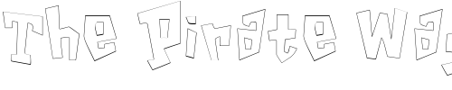 Font : GarageShockOutline Custom Text : The Pirate Way Test your own text here Click to download or to view this font on a tshirt that can be custom printed in Bali
