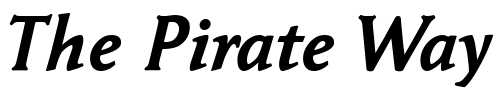 Font : Garaline-BoldItalic Custom Text : The Pirate Way Test your own text here Click to download or to view this font on a tshirt that can be custom printed in Bali