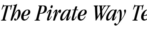 Font : Garamond-BookCondensedItalic Custom Text : The Pirate Way Test your own text here Click to download or to view this font on a tshirt that can be custom printed in Bali
