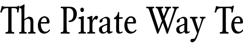 Font : GaramondBE-Condensed Custom Text : The Pirate Way Test your own text here Click to download or to view this font on a tshirt that can be custom printed in Bali