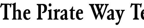 Font : GaramondBE-CondensedMedium Custom Text : The Pirate Way Test your own text here Click to download or to view this font on a tshirt that can be custom printed in Bali