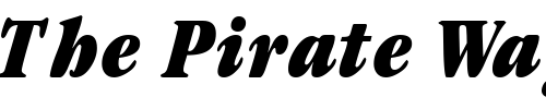 Font : GaramondBlackCondSSK-BoldItalic Custom Text : The Pirate Way Test your own text here Click to download or to view this font on a tshirt that can be custom printed in Bali