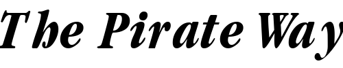 Font : GaramondBlackCondSSK-Italic Custom Text : The Pirate Way Test your own text here Click to download or to view this font on a tshirt that can be custom printed in Bali