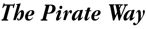 Font : GaramondFLFCond-BoldItalic Custom Text : The Pirate Way Test your own text here Click to download or to view this font on a tshirt that can be custom printed in Bali