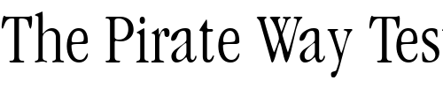 Font : GaramondLightCondSSK Custom Text : The Pirate Way Test your own text here Click to download or to view this font on a tshirt that can be custom printed in Bali