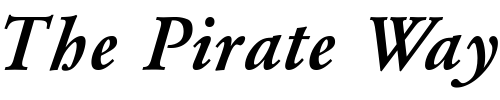 Font : GaramondMediu-2 Custom Text : The Pirate Way Test your own text here Click to download or to view this font on a tshirt that can be custom printed in Bali