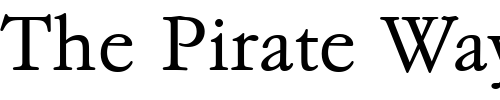 Font : GaramondNo4TLig Custom Text : The Pirate Way Test your own text here Click to download or to view this font on a tshirt that can be custom printed in Bali