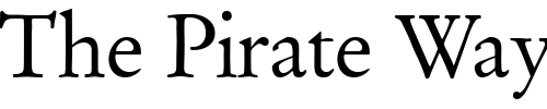 Font : GaramondOriginalOsf-Regular Custom Text : The Pirate Way Test your own text here Click to download or to view this font on a tshirt that can be custom printed in Bali