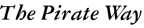 Font : GaramondRepriseOSSSK-BoldItalic Custom Text : The Pirate Way Test your own text here Click to download or to view this font on a tshirt that can be custom printed in Bali