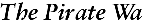 Font : GaramondRetrospectiveOSSSK-BoldItalic Custom Text : The Pirate Way Test your own text here Click to download or to view this font on a tshirt that can be custom printed in Bali