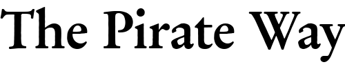 Font : Garamond_Becker_No2_Med Custom Text : The Pirate Way Test your own text here Click to download or to view this font on a tshirt that can be custom printed in Bali