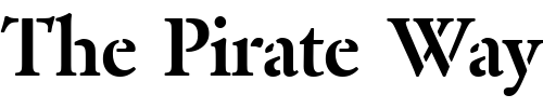 Font : Garamond_Becker_Stencil_Med Custom Text : The Pirate Way Test your own text here Click to download or to view this font on a tshirt that can be custom printed in Bali