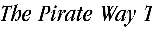 Font : GarnetCondensed-Italic Custom Text : The Pirate Way Test your own text here Click to download or to view this font on a tshirt that can be custom printed in Bali