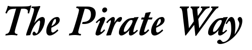 Font : GarondDB-BoldItalic Custom Text : The Pirate Way Test your own text here Click to download or to view this font on a tshirt that can be custom printed in Bali