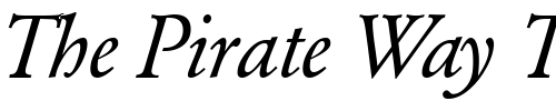 Font : GarondOldDB-Italic Custom Text : The Pirate Way Test your own text here Click to download or to view this font on a tshirt that can be custom printed in Bali