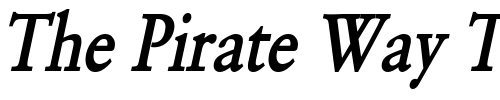 Font : Garrick-Condensed-Bold-Italic Custom Text : The Pirate Way Test your own text here Click to download or to view this font on a tshirt that can be custom printed in Bali