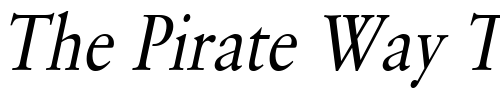Font : Garrick-Condensed-Italic Custom Text : The Pirate Way Test your own text here Click to download or to view this font on a tshirt that can be custom printed in Bali