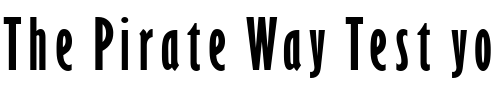 Font : Garrison-ExtraCond Custom Text : The Pirate Way Test your own text here Click to download or to view this font on a tshirt that can be custom printed in Bali