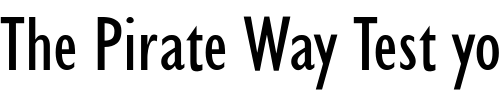 Font : GarrisonSans-Cond Custom Text : The Pirate Way Test your own text here Click to download or to view this font on a tshirt that can be custom printed in Bali