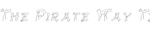 Font : GengisKahnOutline-Italic Custom Text : The Pirate Way Test your own text here Click to download or to view this font on a tshirt that can be custom printed in Bali