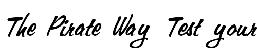 Font : GenovevaItalic Custom Text : The Pirate Way Test your own text here Click to download or to view this font on a tshirt that can be custom printed in Bali