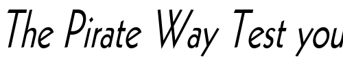 Font : Geo-112-Thin-Italic Custom Text : The Pirate Way Test your own text here Click to download or to view this font on a tshirt that can be custom printed in Bali