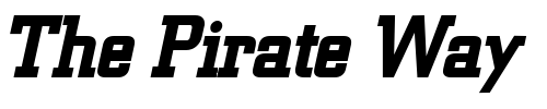 Font : Geo-957-Bold-Italic Custom Text : The Pirate Way Test your own text here Click to download or to view this font on a tshirt that can be custom printed in Bali
