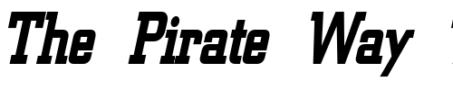 Font : Geo-957-Condensed-Bold-Italic Custom Text : The Pirate Way Test your own text here Click to download or to view this font on a tshirt that can be custom printed in Bali
