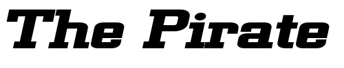 Font : Geo-957-Extended-Bold-Italic Custom Text : The Pirate Way Test your own text here Click to download or to view this font on a tshirt that can be custom printed in Bali