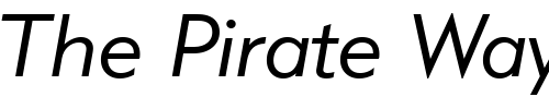 Font : Geometr415-Lt-BT-Lite-Italic Custom Text : The Pirate Way Test your own text here Click to download or to view this font on a tshirt that can be custom printed in Bali