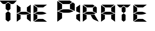 Font : GhostMachineExtended Custom Text : The Pirate Way Test your own text here Click to download or to view this font on a tshirt that can be custom printed in Bali