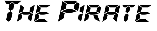Font : GhostMachineExtended-Oblique Custom Text : The Pirate Way Test your own text here Click to download or to view this font on a tshirt that can be custom printed in Bali