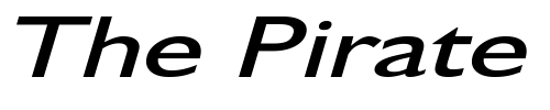Font : GibraltarExtended-Italic Custom Text : The Pirate Way Test your own text here Click to download or to view this font on a tshirt that can be custom printed in Bali