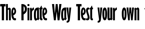 Font : GibsonNarrow-Bold-DB Custom Text : The Pirate Way Test your own text here Click to download or to view this font on a tshirt that can be custom printed in Bali